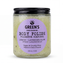 Body Polish – Lemon + Lavender + Coconut Oil, Natural, Handmade & Canadian