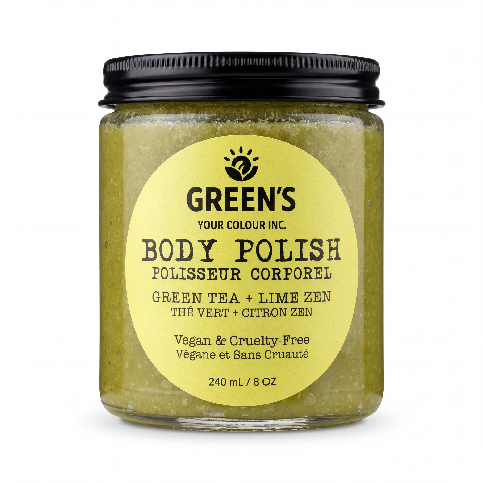 Body Polish – Green Tea + Coconut Oil, Natural, Handmade & Canadian