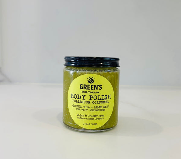 Body Polish – Green Tea + Coconut Oil, Natural, Handmade & Canadian
