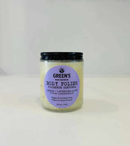 Body Polish – Lemon + Lavender + Coconut Oil, Natural, Handmade & Canadian