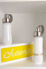 350 ml and 500 ml champagne bliss bottle with stainless steel twist top STYLISH BOTTLES CUTE BOTTLES, SUSTAINABLE BOTTLES, CANADIAN BOTTLES, CANADIAN BOTTLE BRAND, TOP WATER BOTTLES CUTEST WATER BOTTLES THE BEST WATER BOTTLE, TOP RANKED WATER BOTTLES, ULTIMATE BOTTLES, SUSTAINABLE PRODUCTS, REUSABLE WATER BOTTLE BPA FREE BOTTLES NO MORE PLASTIC
