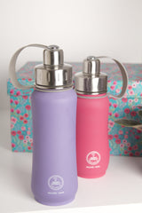 350 ml Poppin Pink & 500 ml Lovely Lilac 350 ml Poppin Pink leak-proof triple insulated vacuum stainless steel water bottle, Green's Your Colour, gyc bottle, water bottles, bottles, thermos bottles, thermos containers, stylish bottles, cute bottles, insulated bottle, wholesale bottles, bottle distributor