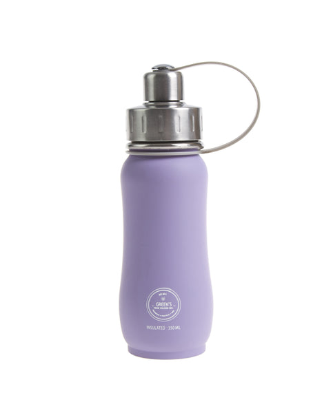 350 ml Lovely Lilac triple insulated vacuum stainless steel water bottle greens your colour, gycbottle, Candian sustainable company, Canadian sustainable business, Canadian sustainable brand, bottle distributor, thermos distributor, water bottle distributor, bottle wholesaler, bottle supplier, Green's Your Colour, gycbottle