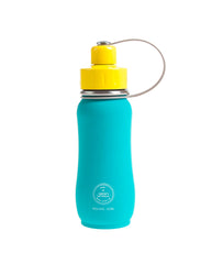350 ml Jammin' Jade triple insulated vacuum stainless steel water bottle greens your colour yellow lid