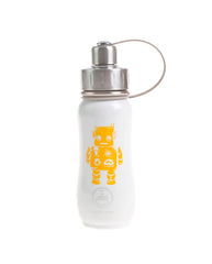 350 ml White-Out Robbie Robot triple insulated vacuum stainless steel water bottle greens your colour silver lid