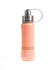 500 ml Sweet Peach triple insulated vacuum stainless steel leak-proof water bottle carrying handle stripes front